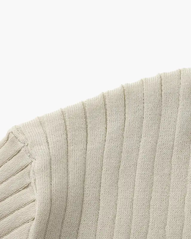 Polo Côtelé Premium – Élégance Texturée